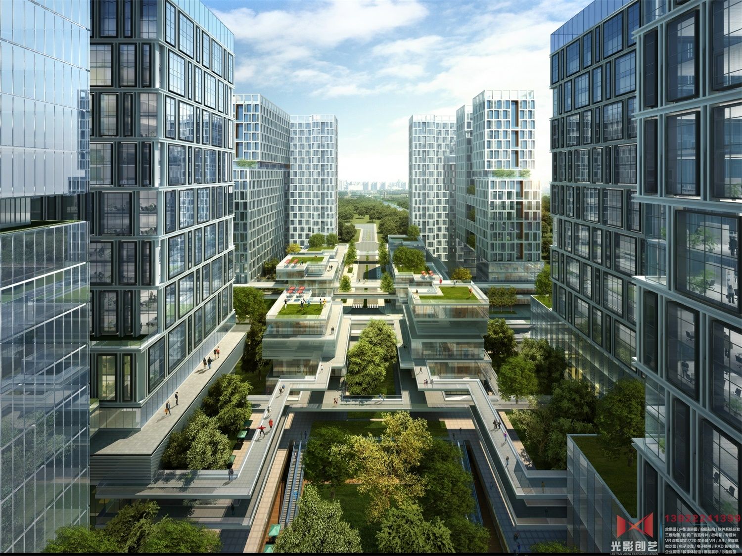 南京百家湖规划-中庭